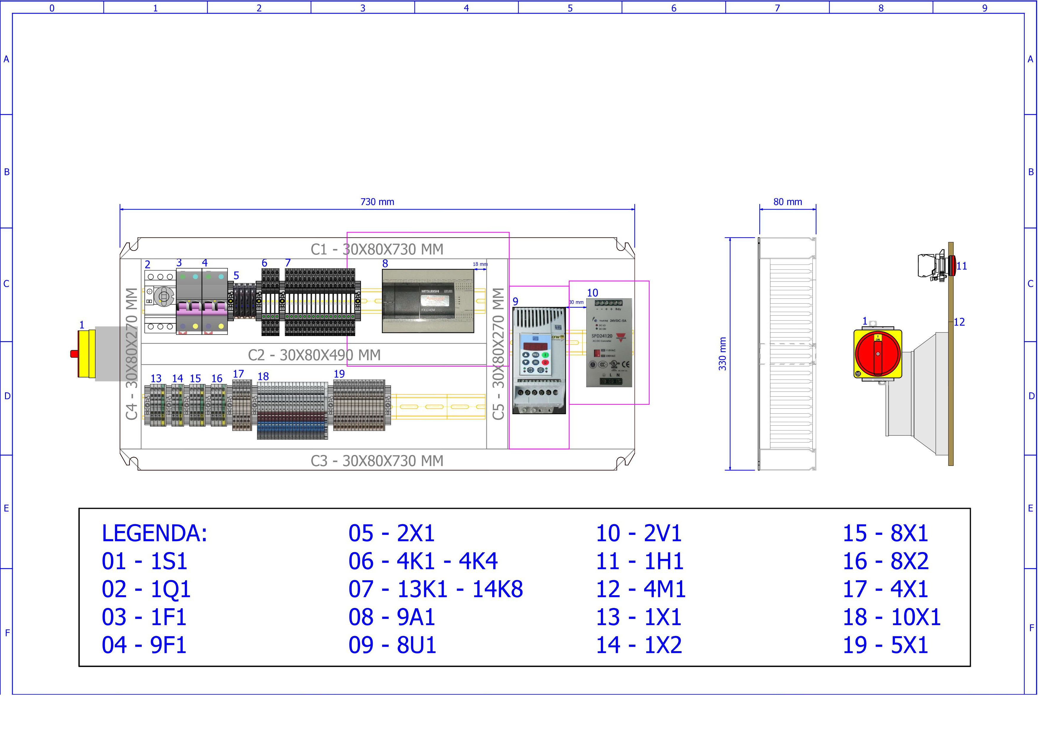 Esquema Elétrico: Layout Interno